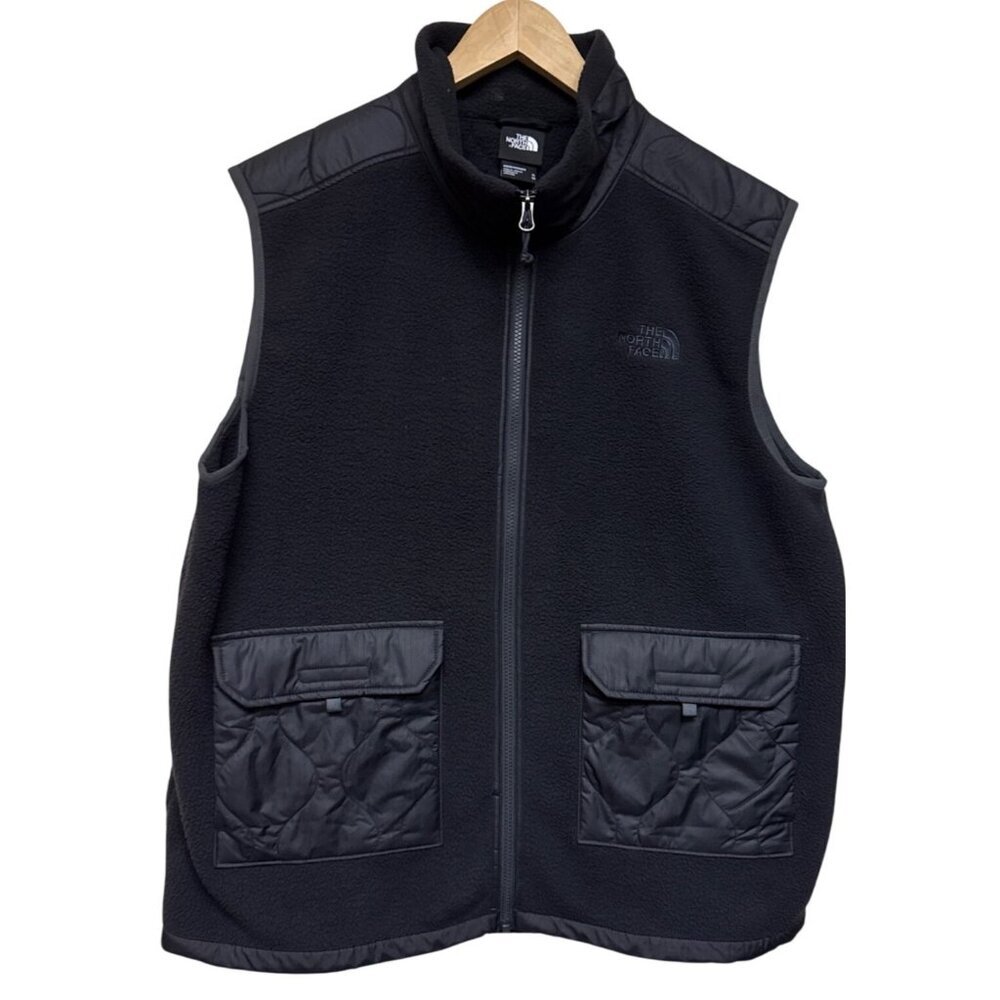 The North Face Face Royal Arch Quilted Men's Vest Full XL Black Fleece Outdoor